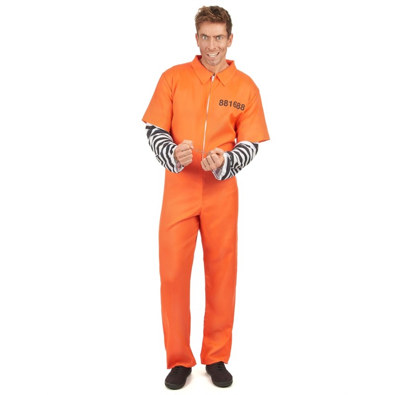 DEGUISEMENT PRISONNIER DETENU ORANGE TAILLE M DEGUISEMENT PRISONNIER DETENU ORANGE TAILLE M