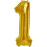 BALLON METALLIQUE CHIFFRE 1 OR 36 CM 