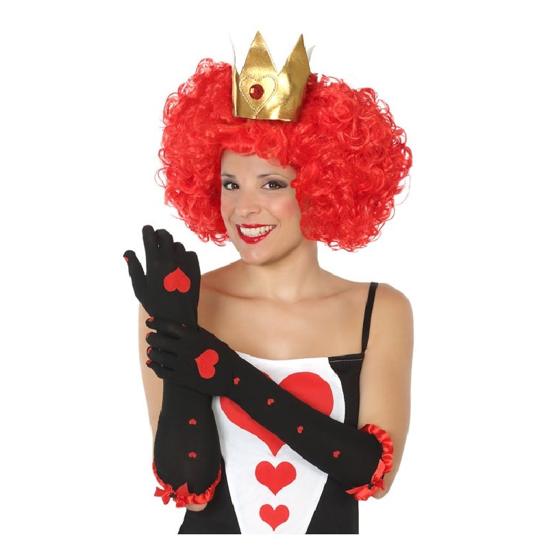 GANTS LONGS NOIRS REINE DE COEUR