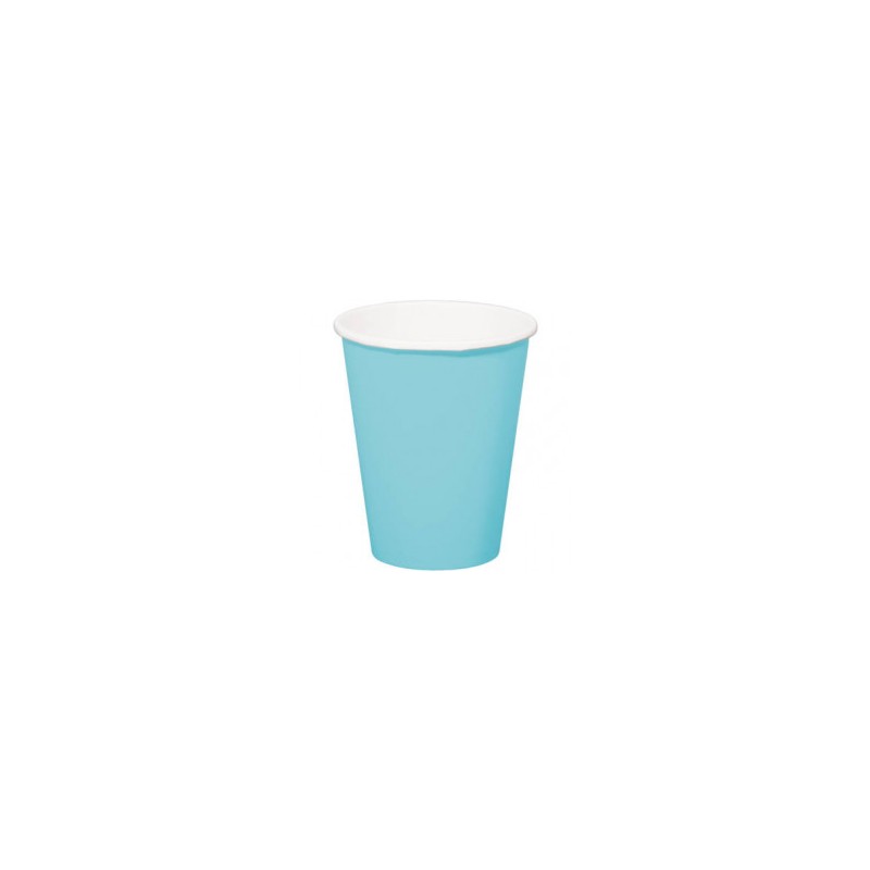 8 GOBELETS CARTON BLEU CIEL 350 ML 8 GOBELETS CARTON BLEU CIEL 350 ML