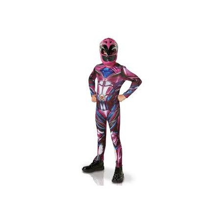 DEGUISEMENT POWER RANGERS ROSE FILM TAILLE 5-6 ANS