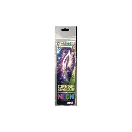 CIERGES MAGIQUES NEON CHIFFRE 7