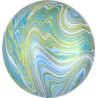 BALLON METALLIQUE ORBZ DIFFERENTS VERT ET OR 38 X 40 CM 