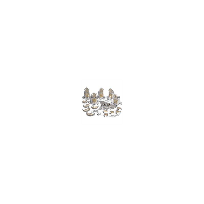 KIT COTILLONS HAPPY NEW YEAR ARGENT HOLOGRAPHIQUE 10 PERSONNES KIT COTILLONS HAPPY NEW YEAR ARGENT HOLOGRAPHIQUE 10 PERSONNES