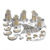 KIT COTILLONS HAPPY NEW YEAR ARGENT HOLOGRAPHIQUE 10 PERSONNES