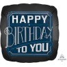 BALLON CARRE METALLIQUE HAPPY BIRTHDAY TO YOU 71 CM 
