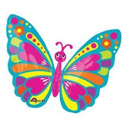 BALLON METALLIQUE PAPILLON 66 X 53 CM 