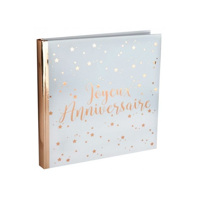 LIVRE D'OR BLANC JOYEUX ANNIVERSAIRE ROSE GOLD LIVRE D'OR BLANC JOYEUX ANNIVERSAIRE ROSE GOLD