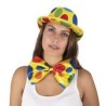CHAPEAU MELON JAUNE A POIS 