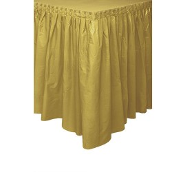 JUPE DE TABLE EN PLASTIQUE OR 