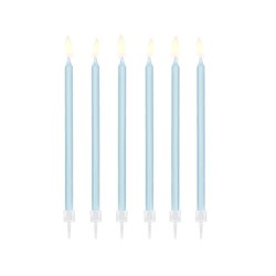 12 BOUGIES BLEU 14 CM 