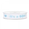 RUBAN TISSU BLANC IT'S A BOY 12 MM X 10 M 