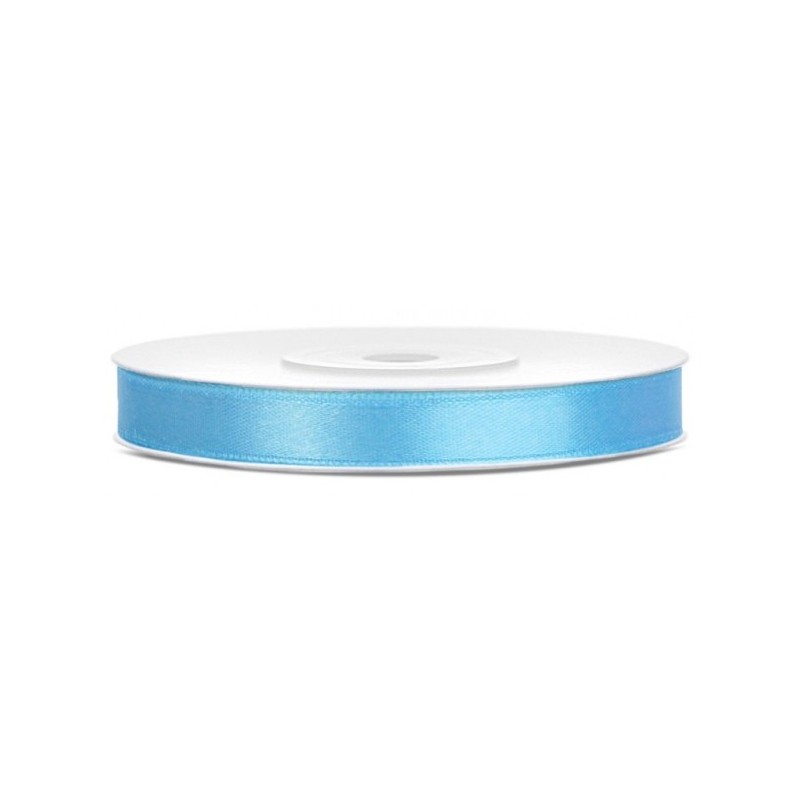 RUBAN SATIN BLEU 6 MM X 25 M RUBAN SATIN BLEU 6 MM X 25 M