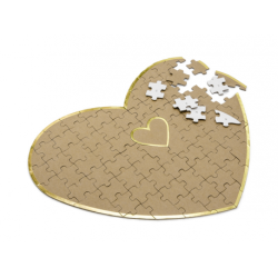 PUZZLE EN FORME DE COEUR POUR MESSAGES 45 CM X 35.5 CM