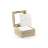 BOITE A MESSAGE EN BOIS  9.4 CM X 9.4 CM X 6 CM