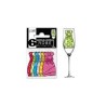 6 MARQUES VERRES ROBE MULTICOLORES
