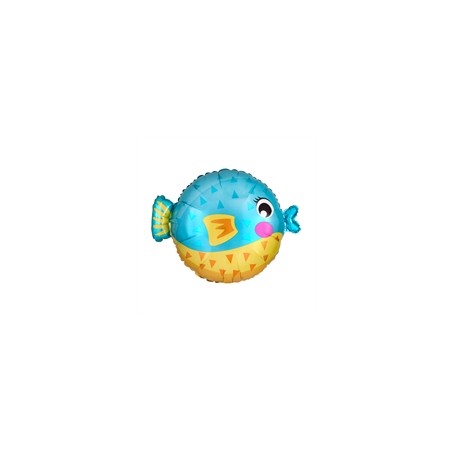 BALLON METALLIQUE ROND POISSON 48 X 35 CM 
