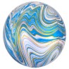 BALLON METALIQUE ORBZ MARBRE BLEU 38 X 40 CM