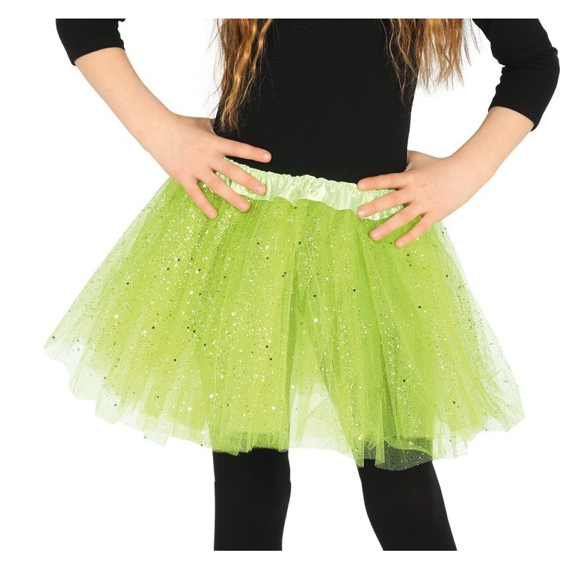 TUTU VERT A PAILLETTES ENFANT 30 CM TUTU VERT A PAILLETTES ENFANT 30 CM