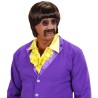 PERRUQUE + MOUSTACHE HOMME CHATAIN +LUNETTES ANNEES 60
