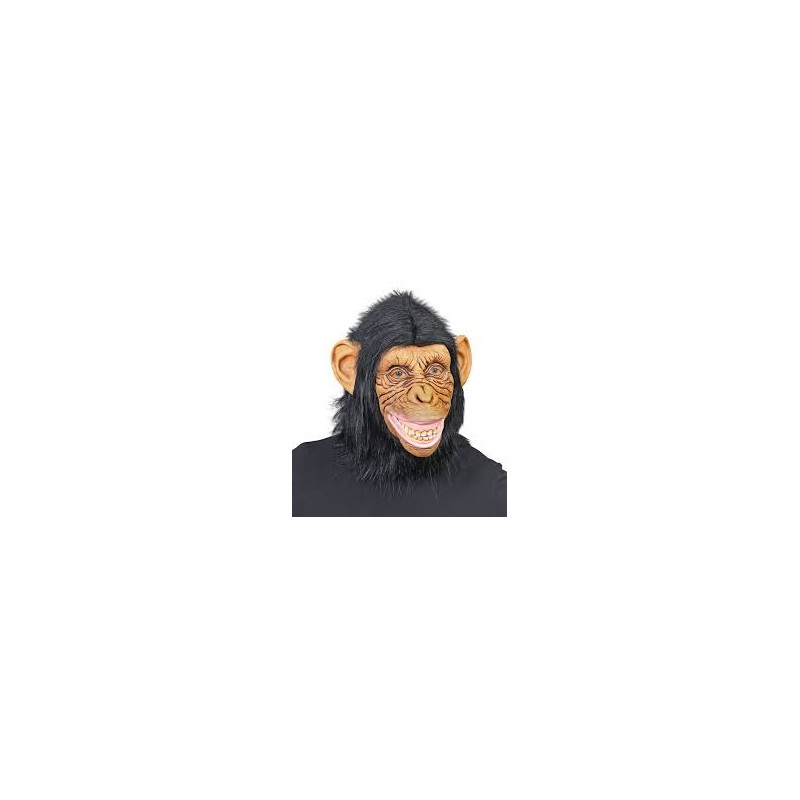 MASQUE DE CHIMPANZE AVEC FOURRURE EN PELUCHE MASQUE DE CHIMPANZE AVEC FOURRURE EN PELUCHE