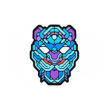 MASQUE LEOPARD MULTICOLORE A LED REACTIVES