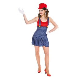 DEGUISEMENT MISS PLOMBIER ROUGE  TAILLE S