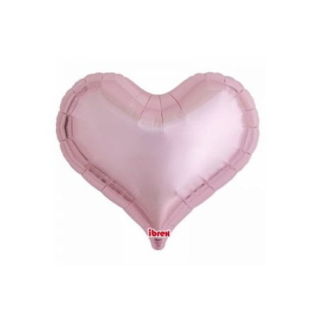BALLON METALLIQUE COEUR  JELLY ROSE CLAIR 63 CM 25"