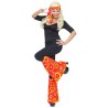 KIT BANDEAU ET JAMBIERES ANNEES 70 ORANGE BUBBLES 