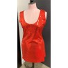 DEGUISEMENT ROBE PAILLETTE OU SEQUINS DISCO ROUGE TAILLE 38