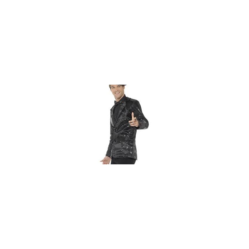 DEGUISEMENT VESTE PAILLETTE NOIR TAILLE 42 DEGUISEMENT VESTE PAILLETTE NOIR TAILLE 42