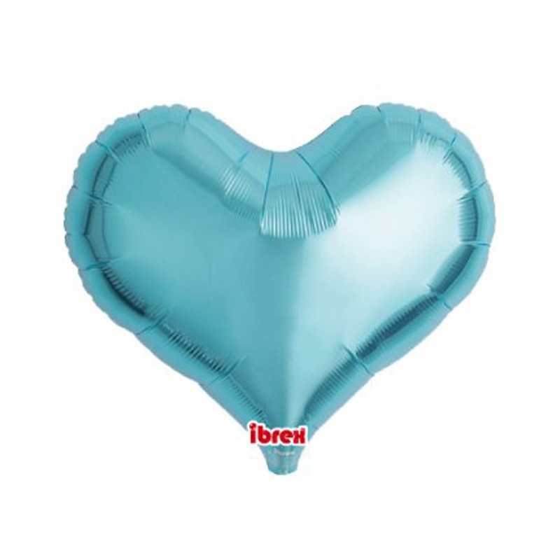 BALLON METALLIQUE COEUR JELLY BLEU CIEL 35 CM 14" IBREX BALLON METALLIQUE COEUR JELLY BLEU CIEL 35 CM 14" IBREX