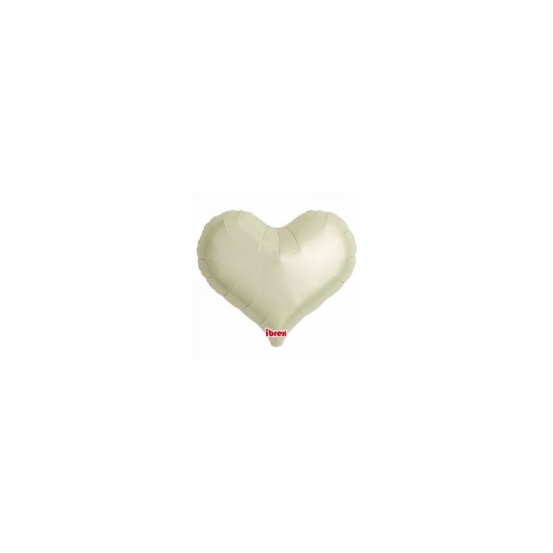 BALLON METALLIQUE COEUR JELLY IVOIRE 35 CM 14" IBREX BALLON METALLIQUE COEUR JELLY IVOIRE 35 CM 14" IBREX