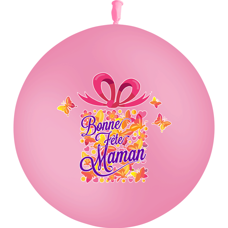 BALLON LATEX FETE DES MERES 3' ROSE BALLON LATEX FETE DES MERES 3' ROSE