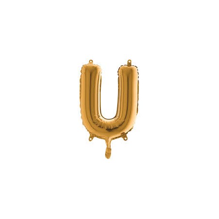 BALLON METALLIQUE LETTRE U OR 35 CM