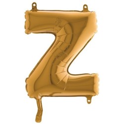 BALLON METALLIQUE LETTRE Z OR 35 CM