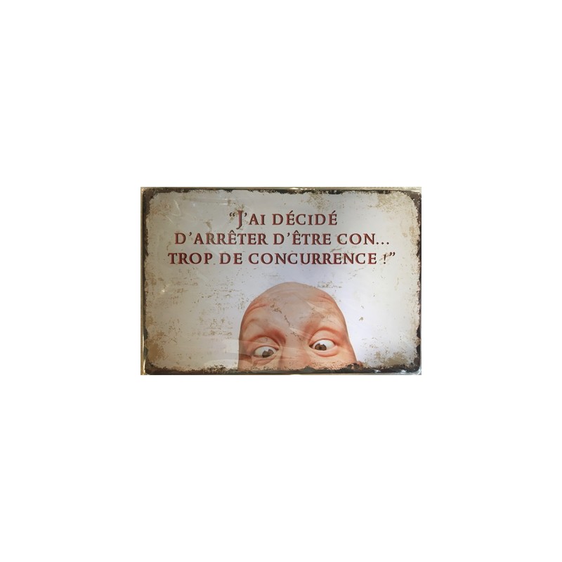 PLAQUE METAL VINTAGE ARRETER D'ETRE CON PLAQUE METAL VINTAGE ARRETER D'ETRE CON