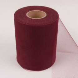 ROULEAU DE TULLE 20 M BORDEAU