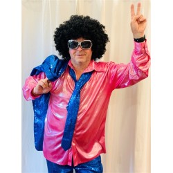 DEGUISEMENT DISCO ENSEMBLE BLEU PAILLETTE TAILLE 54