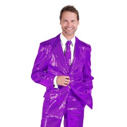 DEGUISEMENT VESTE PAILLETTE VIOLET TAILLE 54