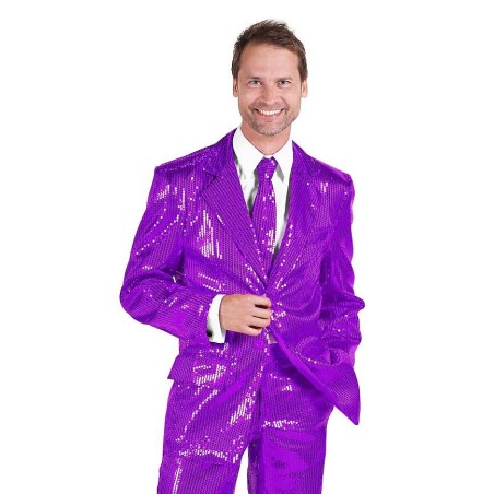 DEGUISEMENT VESTE PAILLETTE VIOLET TAILLE 54
