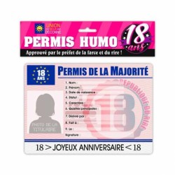 PERMIS HUMOUR 18 ANS FILLE 