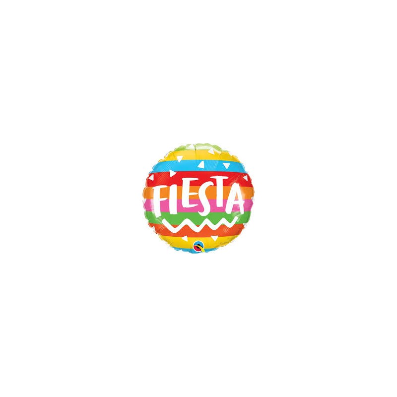BALLON METALLIQUE ROND FIESTA 46 CM BALLON METALLIQUE ROND FIESTA 46 CM