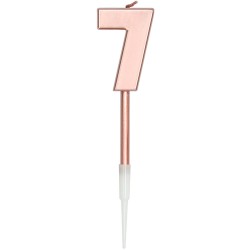 BOUGIE CHIFFRE 7 ROSE GOLD 