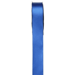 RUBAN SATIN DOUBLE FACE BLEU FONCE 