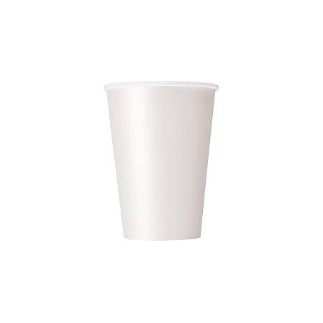 10 GOBELETS EN CARTON BLANC  355 ML 
