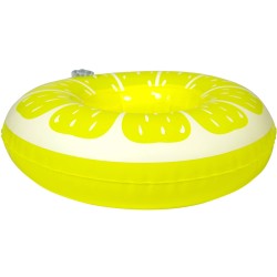 PORTE-GOBELETS GONFLABLE CITRON JAUNE 17 X 17 CM 
