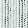 10 PAILLES PAPIER BLEU ET OR 19.5 CM 