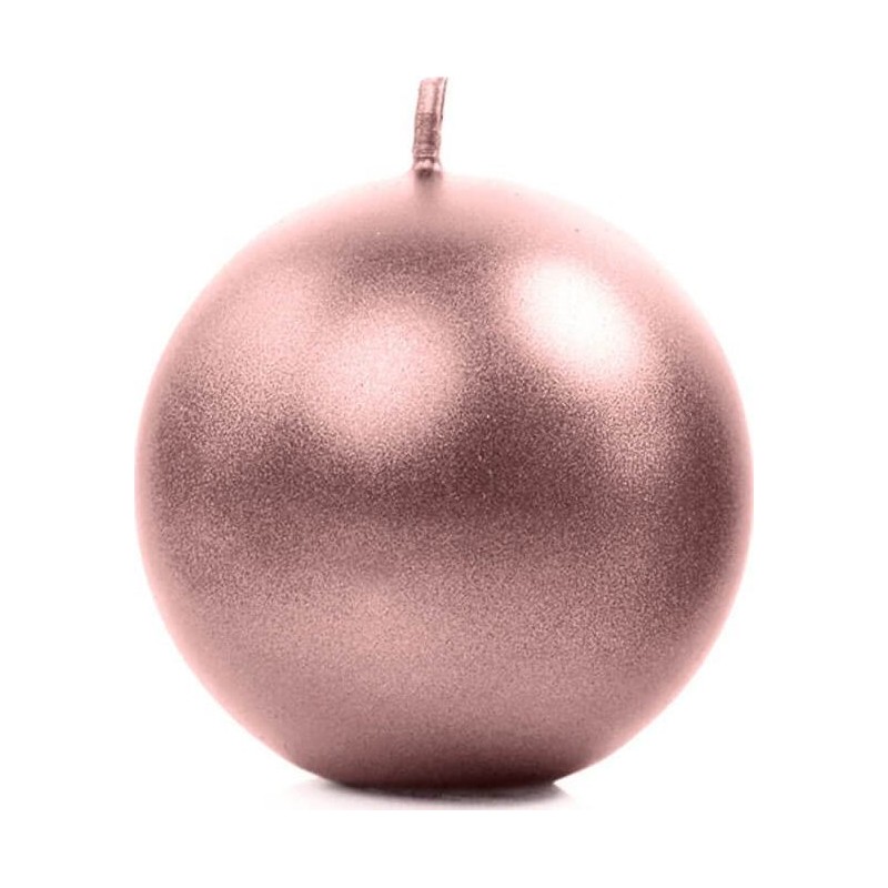 BOUGIE BOULE ROSE GOLD 6 CM BOUGIE BOULE ROSE GOLD 6 CM