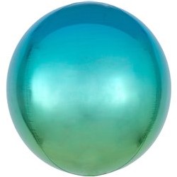 BALLON METALLIQUE ORBZ 15" VERT TIFFANY  